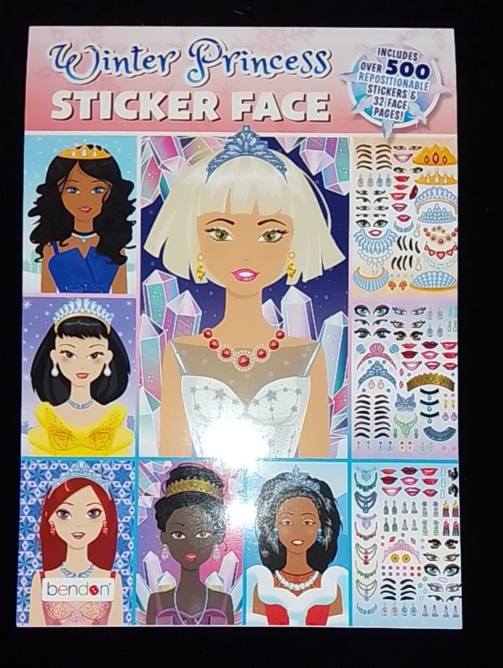 Winter Princess Sticker Face — Girls Makeup Sticker Kit (White)